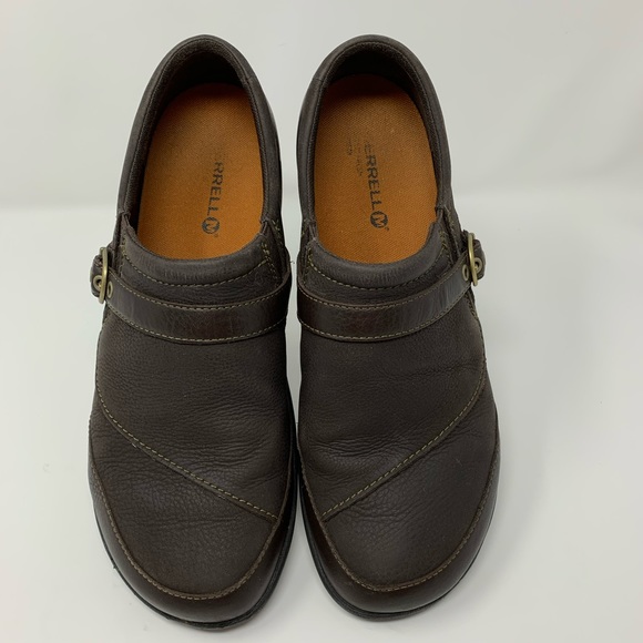 Merrell Shoes - Merrell Sz 10.5 Brown Dassie Slip On w/Buckle